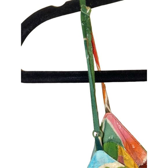 Anthropologie Farm Rio Tie-Waist Printed Dress Multi Palm size M - Picture 8 of 13